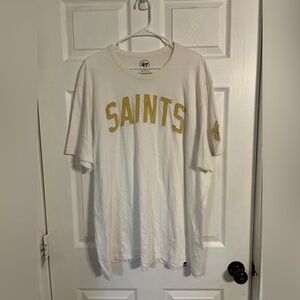 47 Men’s Short Sleeve White Tshirt New Orleans Saints Team Size Xxl